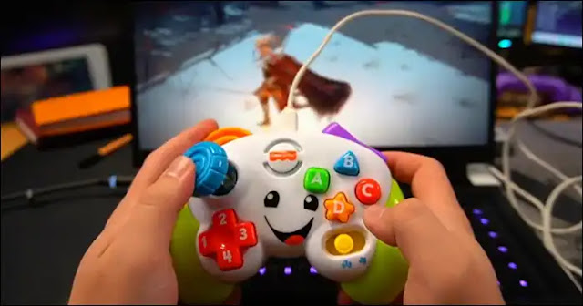 Imagine ir a um torneio de luta só para perder para alguém usando este controlador de Xbox Fisher Price…