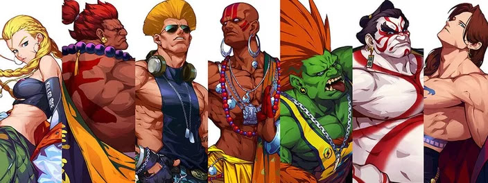 Lutadores de Street Fighter 2 recebem novos visuais incríveis.