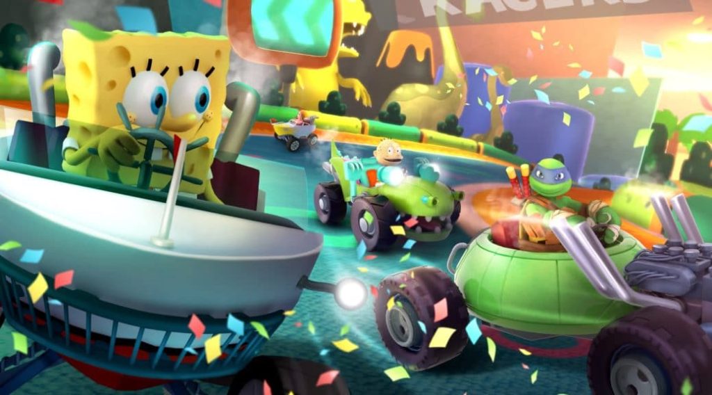 Nickelodeon Kart Racers 3: Slime Speedway é anunciado para Nintendo Switch, trazendo novas pistas e mais de 40 personagens.