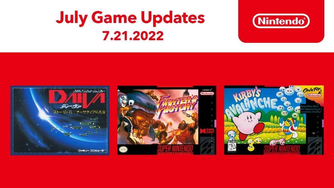 Nintendo Switch Online adiciona novos jogos Fighter’s History, Kirby’s Avalanche e Daiva Story 6 são adicionados de NES e SNES em seu catálogo Julho de 2022.