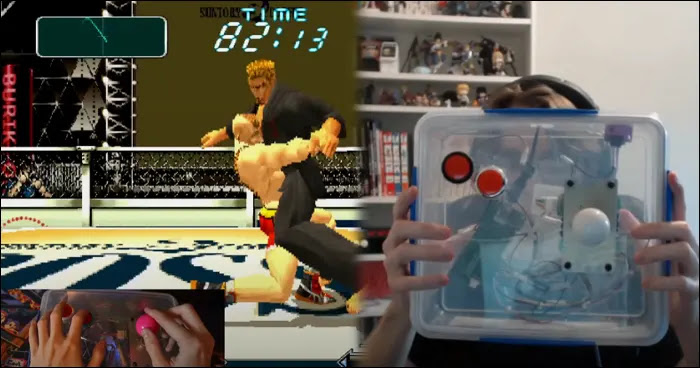 Alguém criou seu próprio controle para experimentar o jogo de luta mais difícil da SNK para jogar e localizar corretamente.