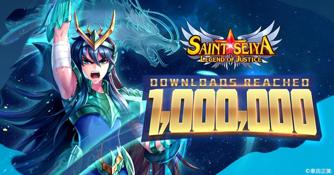 Saint Seiya: Lendas da Justiça para marca de 1 milhão de downloads.