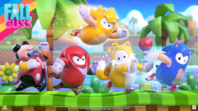 Fall Guys adiciona trajes da série Sonic the Hedgehog.