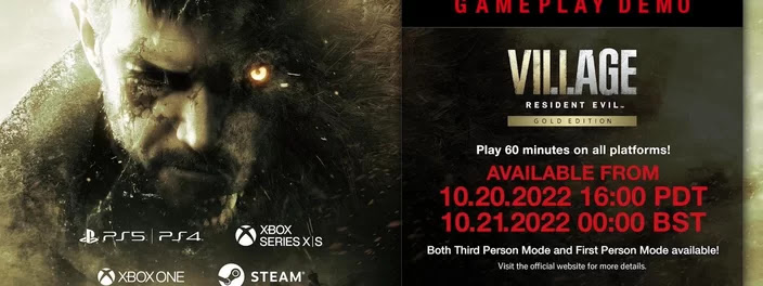 Resident Evil Village terá demo em 3ª pessoa de 60 minutos.