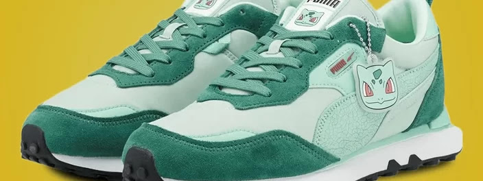 PUMA e Pokémon como para criar calçados personalizados.