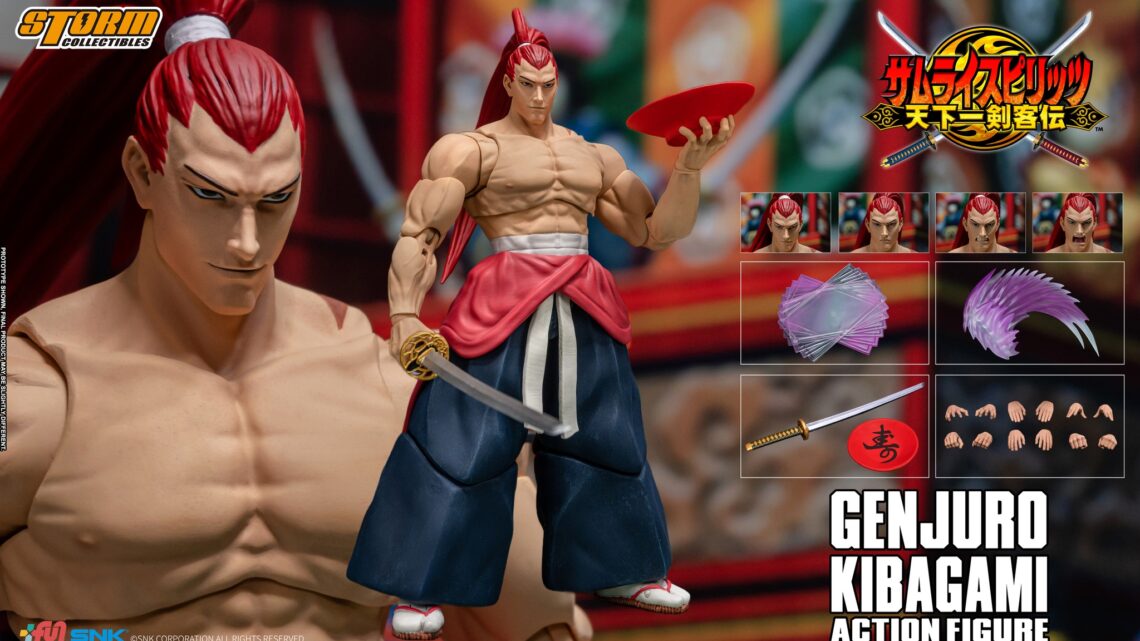 Storm Collectibles Samurai Shodown Genjuro Kibagami Figura Agora Disponível para pacote.