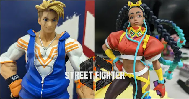 Diretor de Street Fighter 6 apresentação fotos excelentes de estatuetas para Luke e Kimberly.