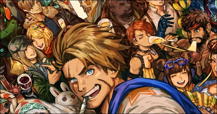 Capcom apresenta arte especial de Ano Novo para celebrar o 40º aniversário da empresa com Street Fighter 6 no meio do palco.