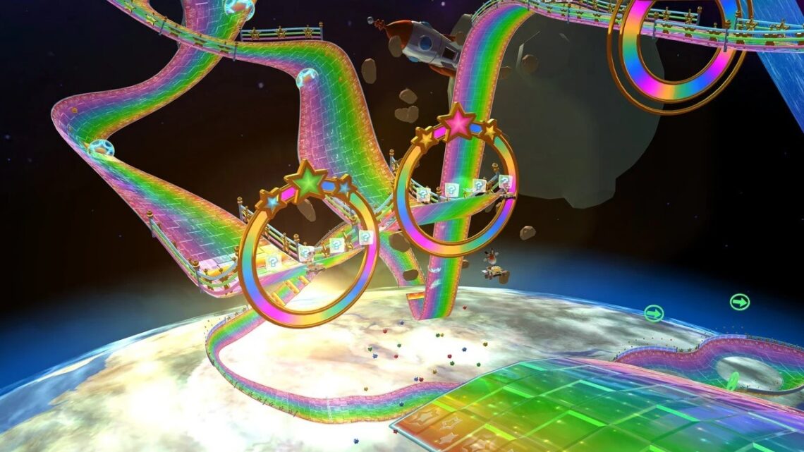 Mario Kart Tour apresenta Rainbow Road Wii para sua próxima atualização.