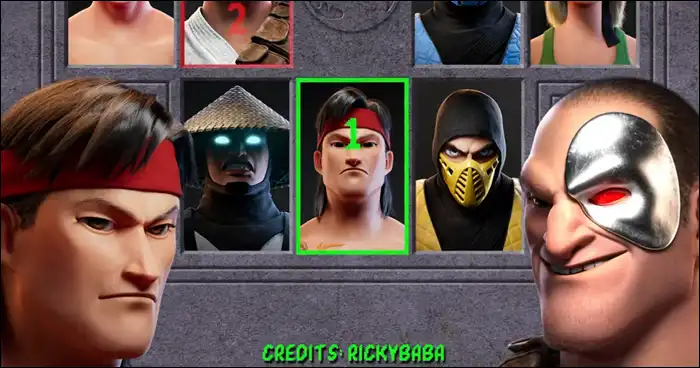Esta tela de seleção de personagens de Mortal Kombat ao estilo da Disney até marcou Ed Boon.