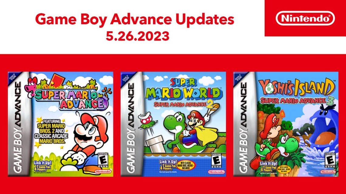 Foi anunciado que Super Mario Advance, Super Mario World: Super Mario Advance 2 e Yoshi’s Island: Super Mario Advance 3 serão adicionados ao serviço Nintendo Switch Online + Expansion Pack em 26 de maio de 2023.