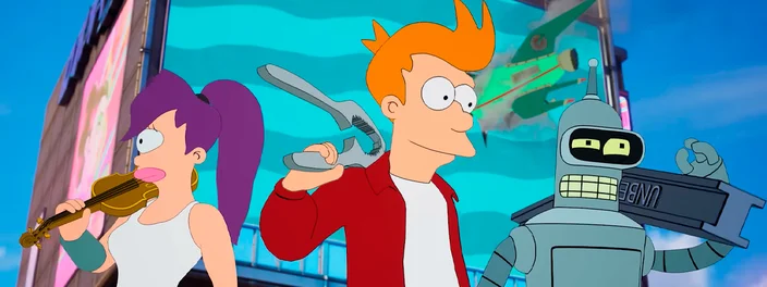 Bender, Fry e Leela, de Futurama, chegam ao jogo Fortnite.