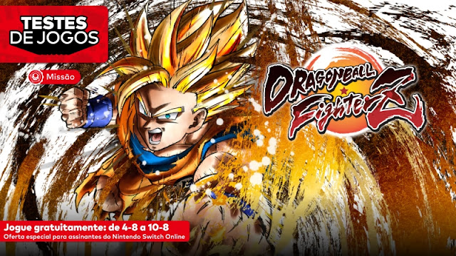 Dragon Ball FighterZ será o próximo título dos Testes de Jogos do Nintendo Switch Online.