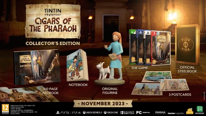 Microids anunciou em 15 de setembro de 2023 que a versão de Nintendo Switch de Tintin Reporter: Cigars of the Pharaoh será adiada para 2024.