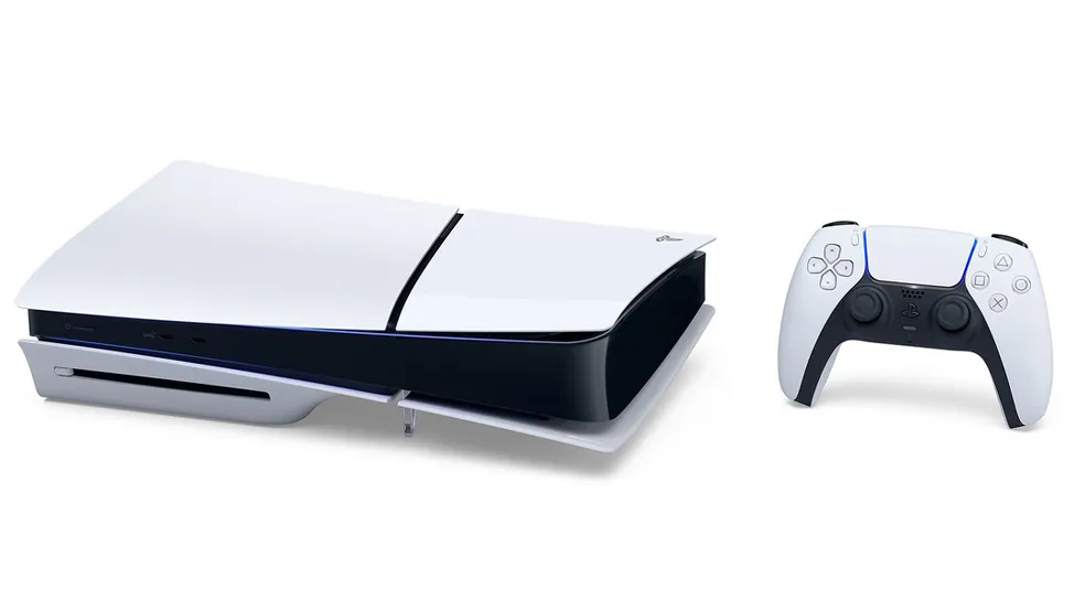Veja as fotos do comparativo do PlayStation 5 Slim ao lado do console tradicional