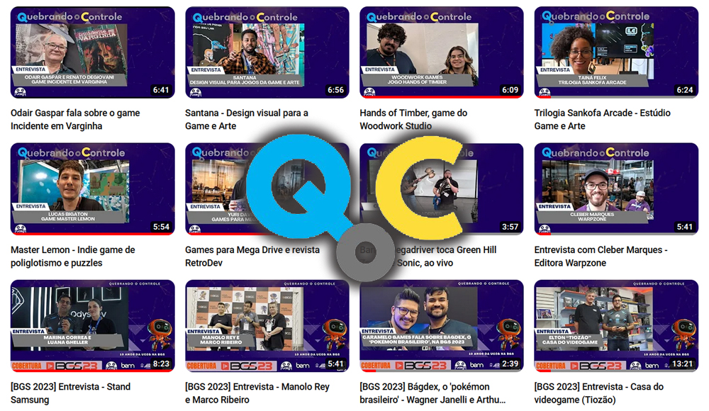 QoC, o canal de vídeo do Quebrando o Controle, tem novas entrevistas toda semana