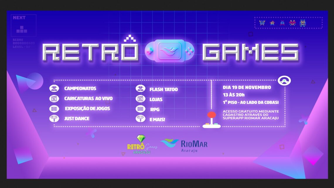26ª edição do Retrô Games acontece no Shopping RioMar, em Aracaju